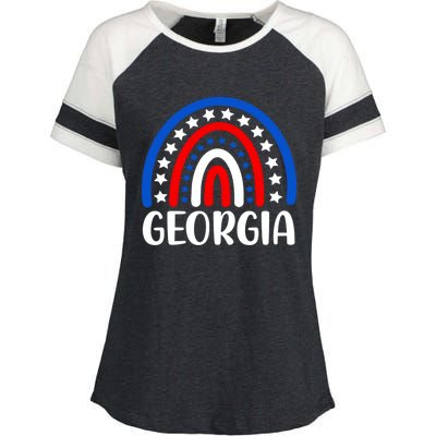 Georgia Gift I Love Georgia Usa Funny Gift Enza Ladies Jersey Colorblock Tee