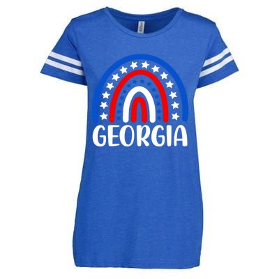 Georgia Gift I Love Georgia Usa Funny Gift Enza Ladies Jersey Football T-Shirt