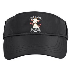 Goat Girl Just A Girl Who Loves Goats Farmer Goat Mom Adult Drive Performance Visor