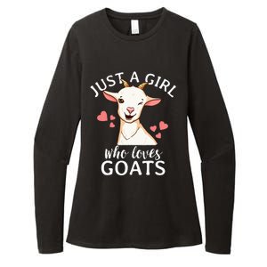 Goat Girl Just A Girl Who Loves Goats Farmer Goat Mom Womens CVC Long Sleeve Shirt