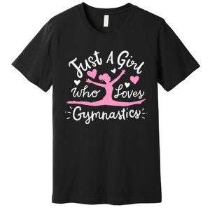 Gymnastics Gymnast Just A Girl Who Loves Gymnastics Premium T-Shirt