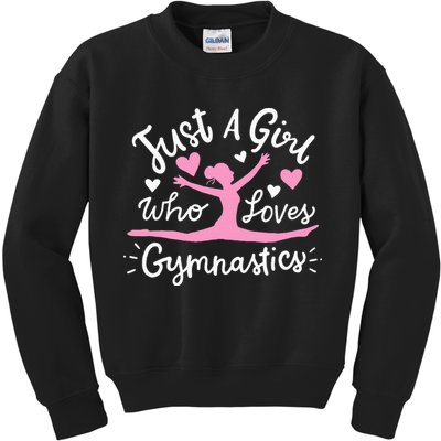 Gymnastics Gymnast Just A Girl Who Loves Gymnastics Kids Sweatshirt
