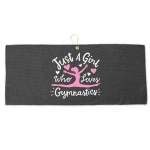 Gymnastics Gymnast Just A Girl Who Loves Gymnastics Large Microfiber Waffle Golf Towel