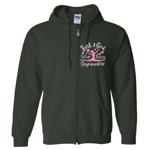 Gymnastics Gymnast Just A Girl Who Loves Gymnastics Full Zip Hoodie