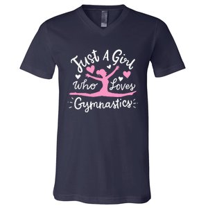 Gymnastics Gymnast Just A Girl Who Loves Gymnastics V-Neck T-Shirt