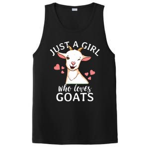 Goat Girl Just A Girl Who Loves Goats Farmer Goat Mom PosiCharge Competitor Tank