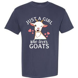 Goat Girl Just A Girl Who Loves Goats Farmer Goat Mom Garment-Dyed Heavyweight T-Shirt