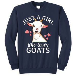 Goat Girl Just A Girl Who Loves Goats Farmer Goat Mom Sweatshirt