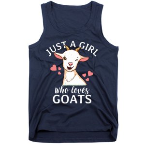 Goat Girl Just A Girl Who Loves Goats Farmer Goat Mom Tank Top