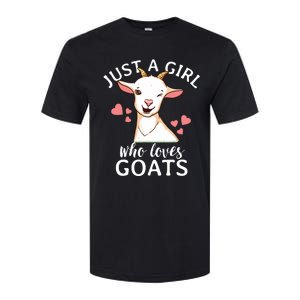 Goat Girl Just A Girl Who Loves Goats Farmer Goat Mom Softstyle CVC T-Shirt