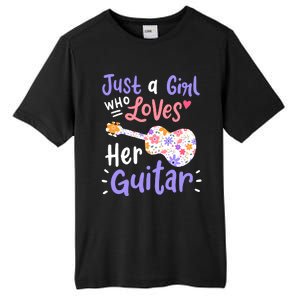 Guitar Guitarist Just A Girl Who Loves Her Guitar Gift Tall Fusion ChromaSoft Performance T-Shirt