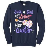 Guitar Guitarist Just A Girl Who Loves Her Guitar Gift Sweatshirt