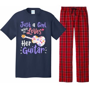 Guitar Guitarist Just A Girl Who Loves Her Guitar Gift Pajama Set