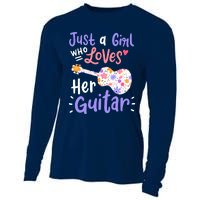 Guitar Guitarist Just A Girl Who Loves Her Guitar Gift Cooling Performance Long Sleeve Crew