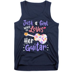 Guitar Guitarist Just A Girl Who Loves Her Guitar Gift Tank Top