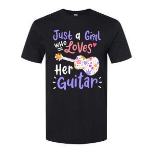 Guitar Guitarist Just A Girl Who Loves Her Guitar Gift Softstyle CVC T-Shirt