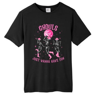 Girl Ghouls Just Wanna Have Fun Disco Party Dancing Skeleton Tall Fusion ChromaSoft Performance T-Shirt