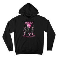 Girl Ghouls Just Wanna Have Fun Disco Party Dancing Skeleton Tall Hoodie