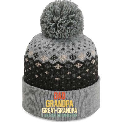 Great Grandpa Just Keep Getting Better Family Appreciation Graphic The Baniff Cuffed Pom Beanie