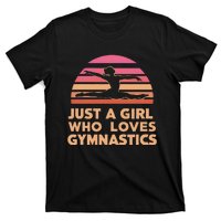 Gymnastics Gymnast Just A Who Loves Gymnastics Vintage T-Shirt