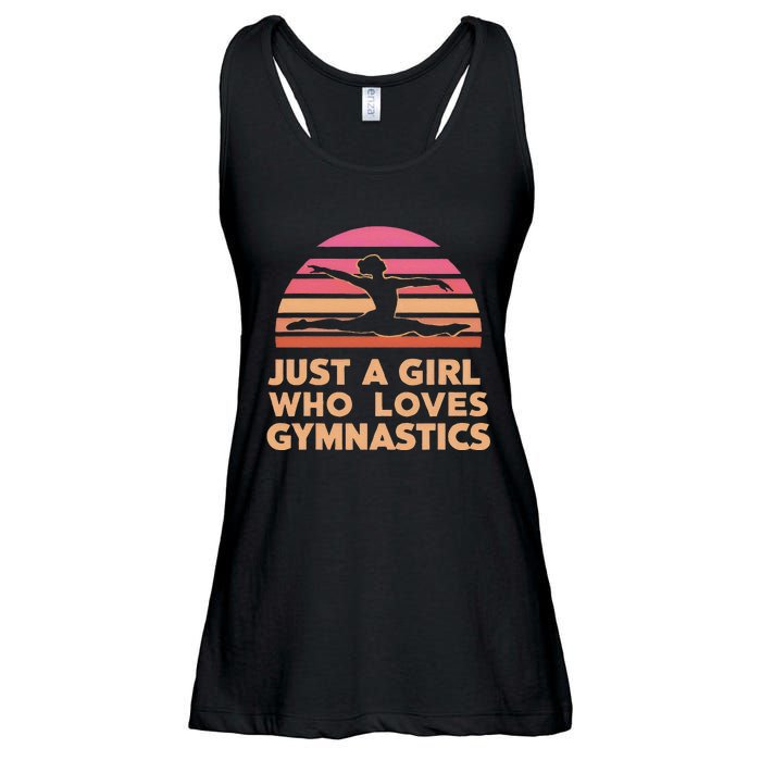 Gymnastics Gymnast Just A Who Loves Gymnastics Vintage Ladies Essential Flowy Tank