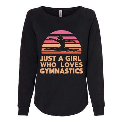 Gymnastics Gymnast Just A Who Loves Gymnastics Vintage Womens California Wash Sweatshirt