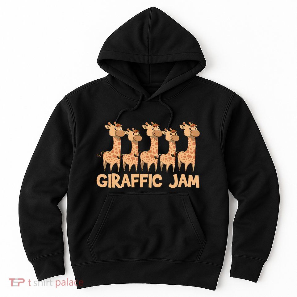 Giraffe Giraffic Jam Funny Pun Cute Hoodie