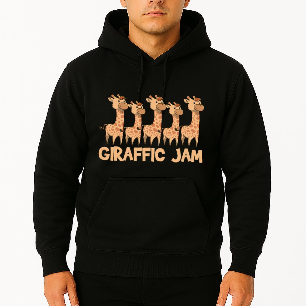 Giraffe Giraffic Jam Funny Pun Cute Hoodie