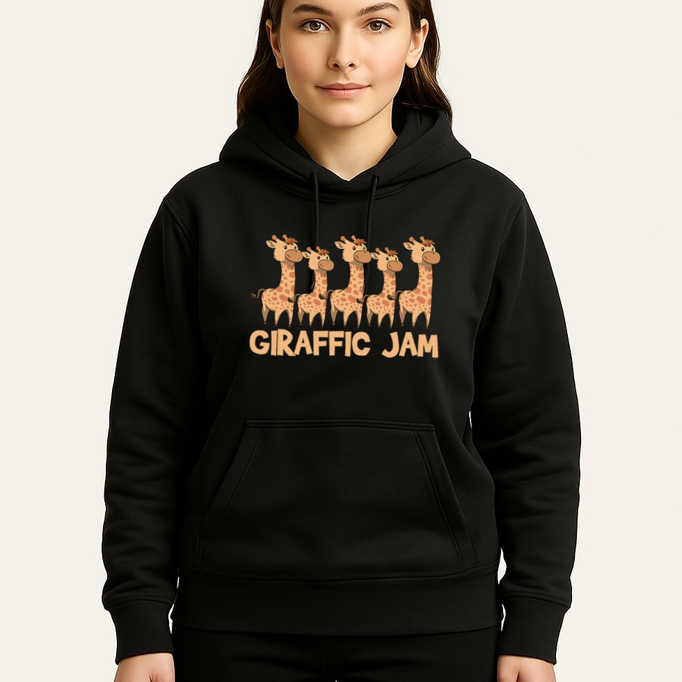 Giraffe Giraffic Jam Funny Pun Cute Hoodie