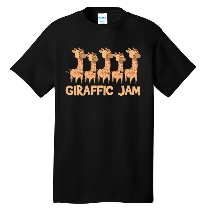 Giraffe Giraffic Jam Funny Pun Cute Tall T-Shirt