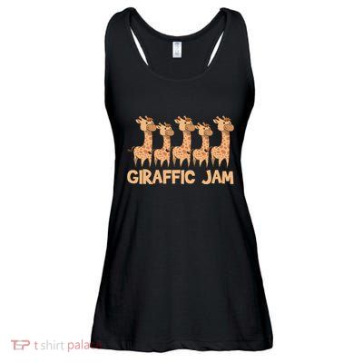 Giraffe Giraffic Jam Funny Pun Cute Ladies Essential Flowy Tank
