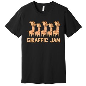 Giraffe Giraffic Jam Funny Pun Cute Premium T-Shirt