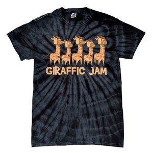 Giraffe Giraffic Jam Funny Pun Cute Tie-Dye T-Shirt