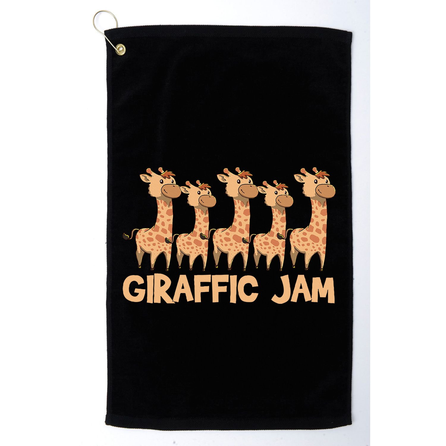 Giraffe Giraffic Jam Funny Pun Cute Golf Towel