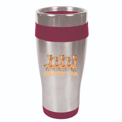 Giraffe Giraffic Jam Funny Pun Cute 16oz Travel Tumbler