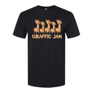 Giraffe Giraffic Jam Funny Pun Cute Softstyle CVC T-Shirt