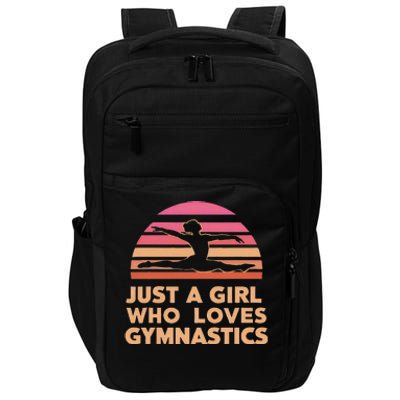 Gymnastics Gymnast Just A Who Loves Gymnastics Vintage Impact Tech Backpack