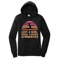 Gymnastics Gymnast Just A Who Loves Gymnastics Vintage Women's Pullover Hoodie