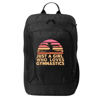 Gymnastics Gymnast Just A Girl Who Loves Gymnastics Vintage City Backpack