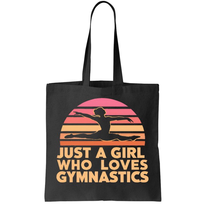 Gymnastics Gymnast Just A Girl Who Loves Gymnastics Vintage Tote Bag