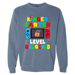 Game Gaming Kindergarten Level Unlocked Back To School Garment-Dyed Sweatshirt