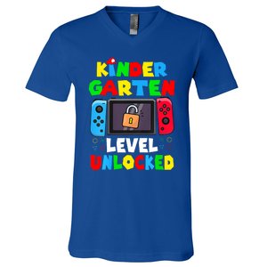 Game Gaming Kindergarten Level Unlocked Back To School V-Neck T-Shirt