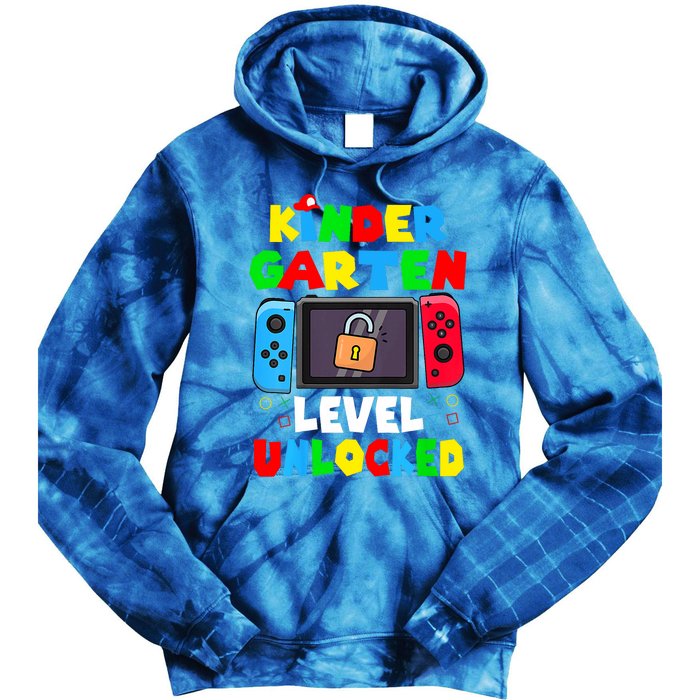 Game Gaming Kindergarten Level Unlocked Back To School Tie Dye Hoodie