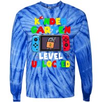 Game Gaming Kindergarten Level Unlocked Back To School Tie-Dye Long Sleeve Shirt