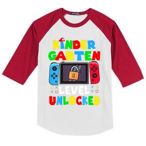 Game Gaming Kindergarten Level Unlocked Back To School Kids Colorblock Raglan Jersey