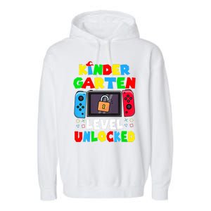 Game Gaming Kindergarten Level Unlocked Back To School Garment-Dyed Fleece Hoodie