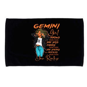 Gemini Girl Knows More Than She Says Microfiber Hand Towel