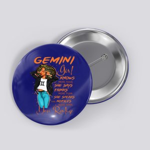 Gemini Girl Knows More Than She Says Button