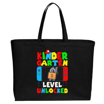 Game Gaming Kindergarten Level Unlocked Back To School Gift Cotton Canvas Jumbo Tote