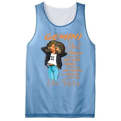 Gemini Girl Knows More Than She Says For Black Women Mesh Reversible Basketball Jersey Tank